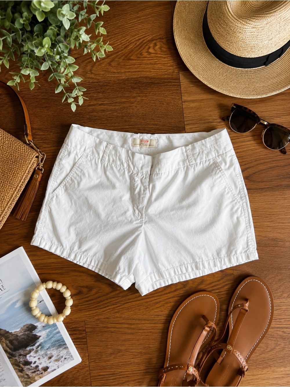 J. Crew White High-Rise 100% Cotton Shorts size 10